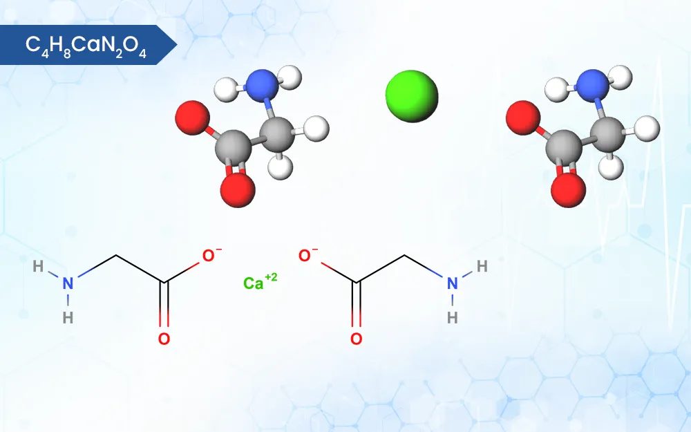 Calcium Bisglycinate Powder (C4H8CaN2O4) | Manufacturer