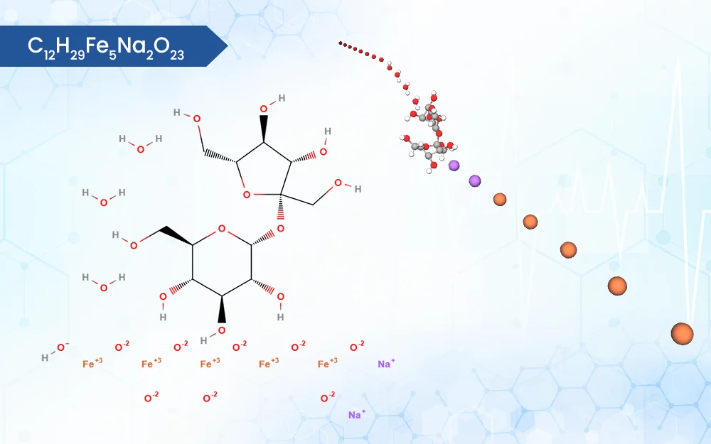 Sucroferric Oxyhydroxide (C12H29Fe5Na2O23)