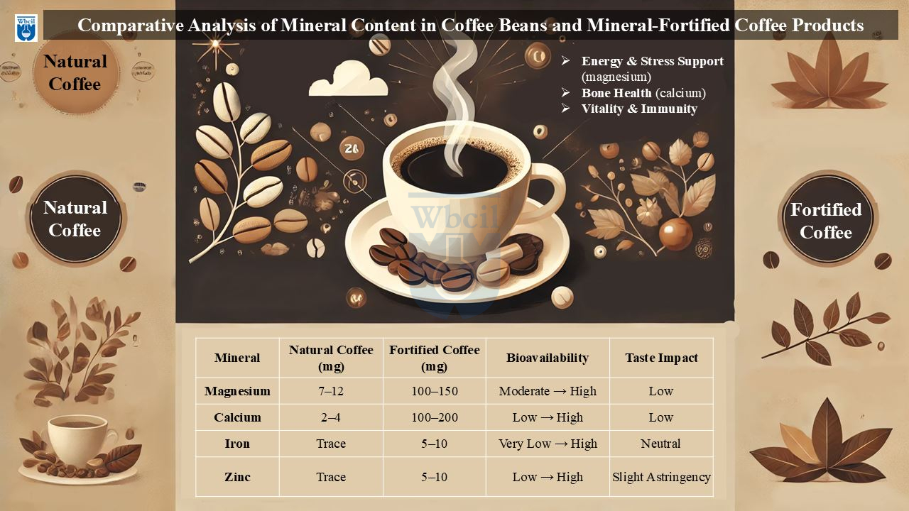 absorption of minerals in liquid and nutrient fortification