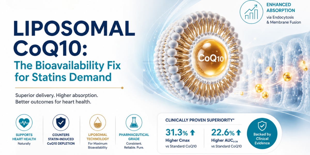 liposomal glutathione bioavailability absorption evidence CoQ10: Solving the Statin-Induced Depletion Gap AMANDEAN Liposomal Glutathione 500mg, Liquid,