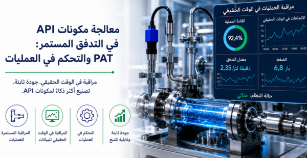 معالجة واجهة برمجة التطبيقات (API) بالتدفق المستمر: تقنية التحليل التفاعلي (PAT) والتحكم في العمليات
